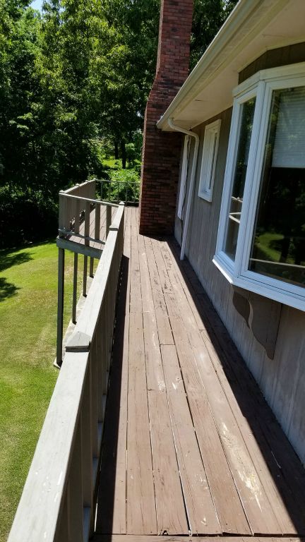 Wood Deck on Back of Home