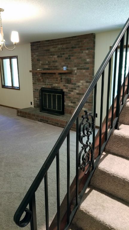 Stairs from Main Level Den to Basement Den