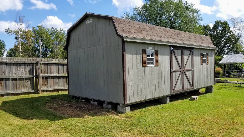 12' x 24' Storage Building in backyard
