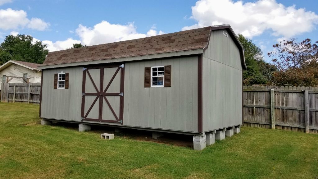 12' x 24' Storage Building in backyard