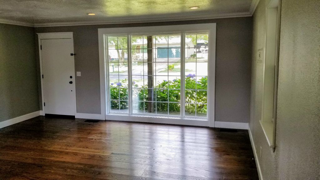 Floor to Ceiling Picture Window in Family Room