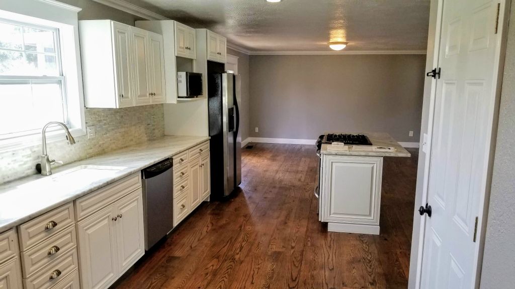 View of Kitchen from Carport Entry