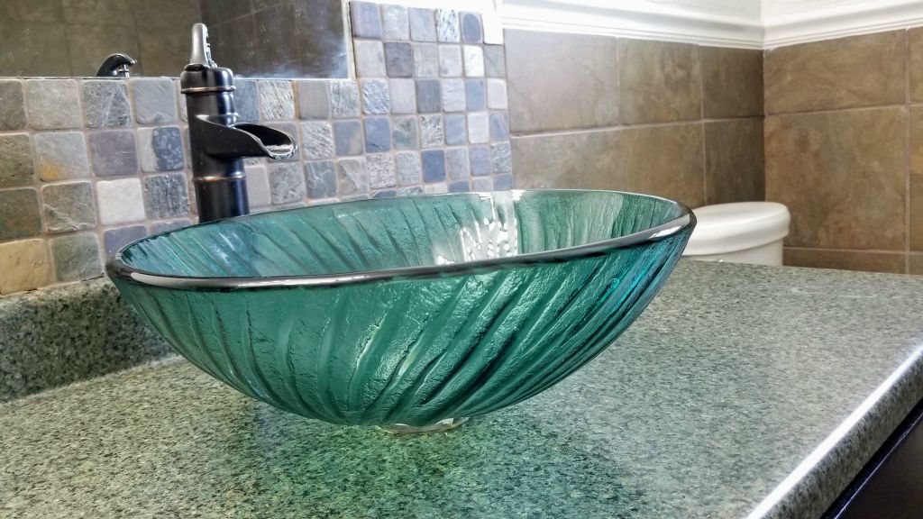 Styiish Glass Sinks/Bowls in Main Full Bath