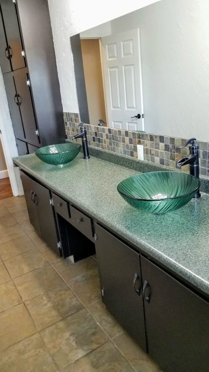 Styiish Glass Sinks/Bowls in Main Full Bath